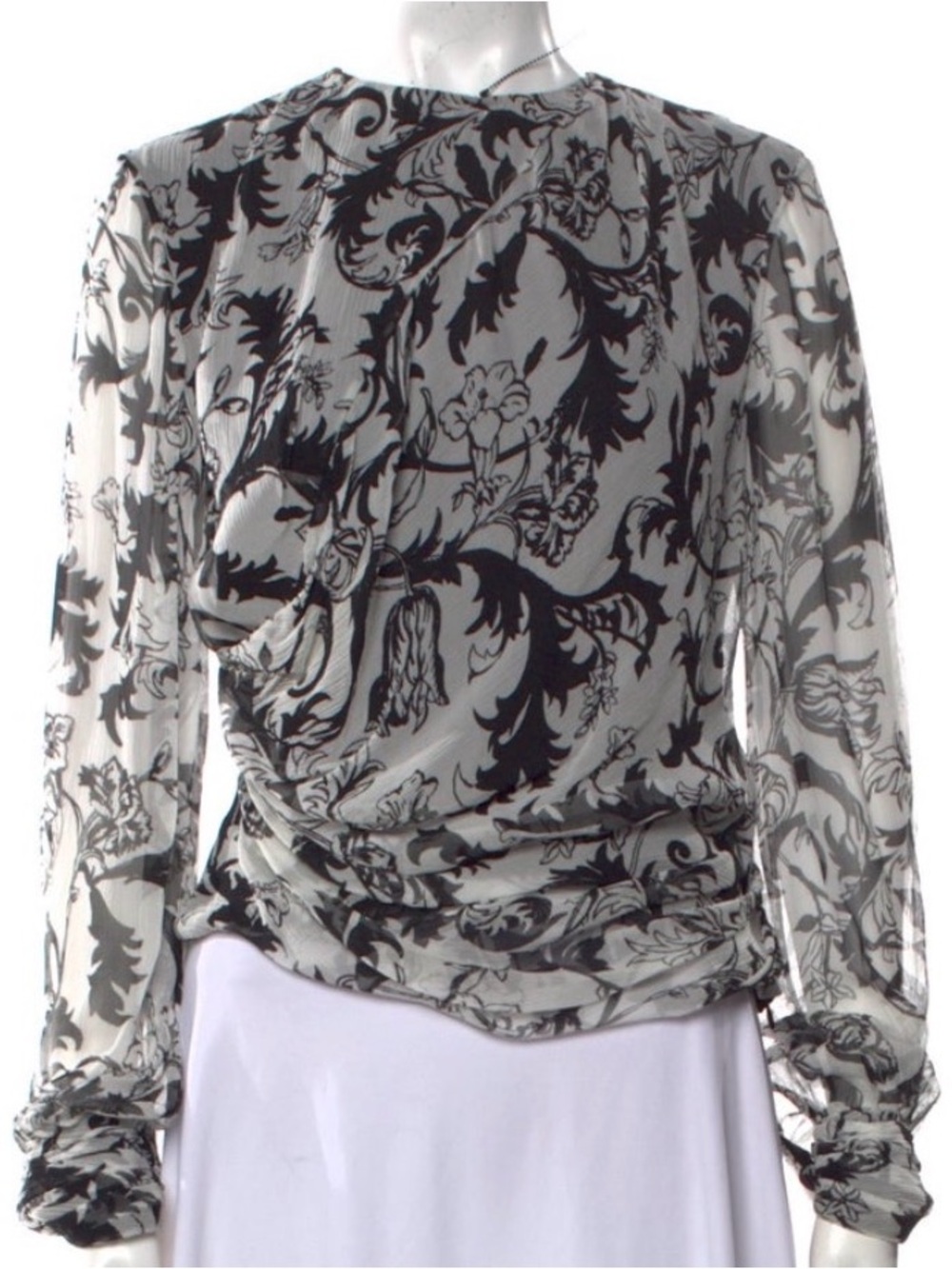 Prabal Gurung Drapey ruched print Blouse tp